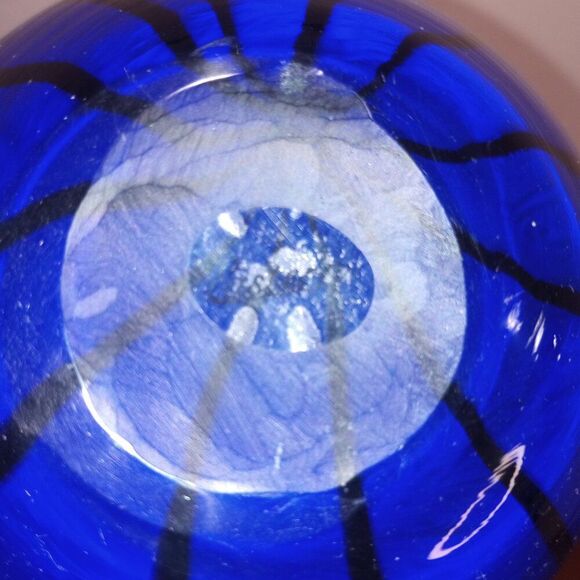 Blue/Black Flower Shaped Vase by Eastern - Picture 4 of 4